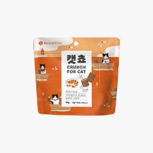 [펫플단독] 네츄럴코어 캣쵸 크런치 고양이 간식 새우 120g