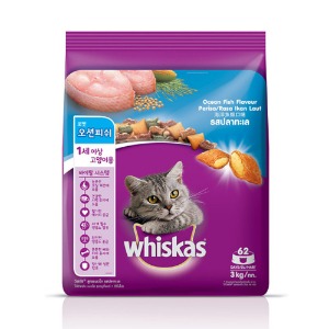 위스카스 캣 포켓 고양이 사료 닭고기 1세이상 포켓 오션피쉬 3kg